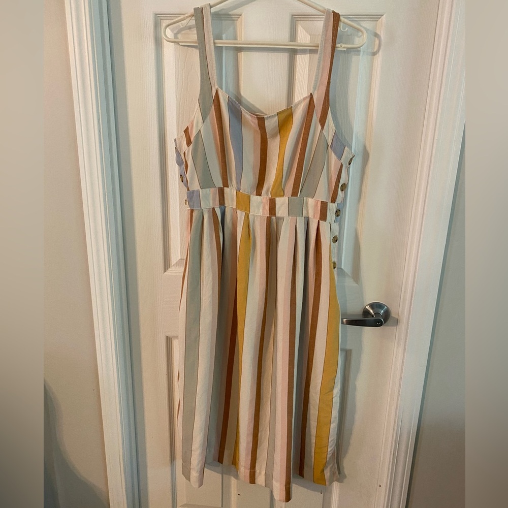 Ana Large Sleeveless Striped Dress